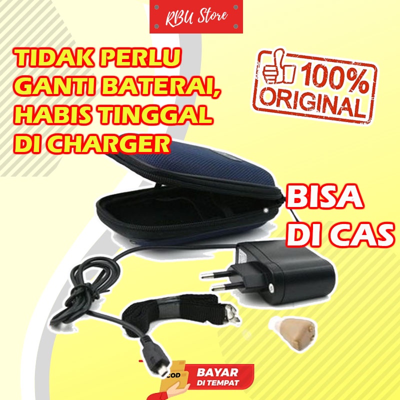 Original ALAT BANTU PENDENGARAN BION BISA DI CAS RECHARGEABLE CHARGER HEARING ALAT BANTU DENGAR