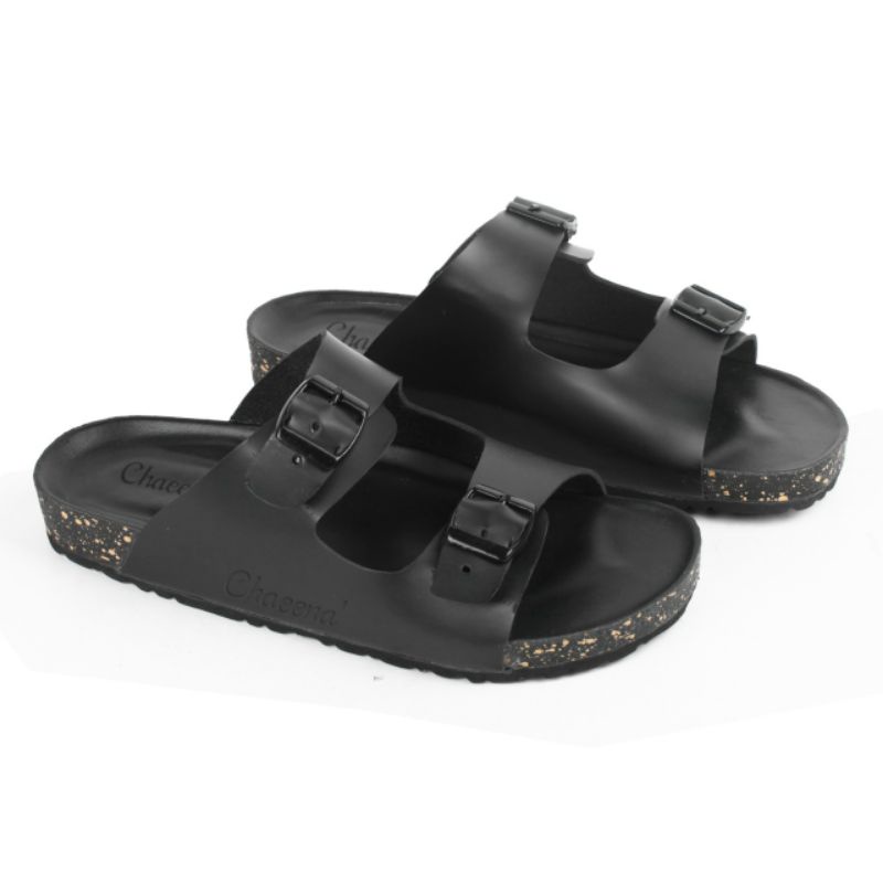 Sandal Slide/Sandal Selop Pria/Sandal Unisex/ Sandal Briken Pria-Wanita b2 hitam