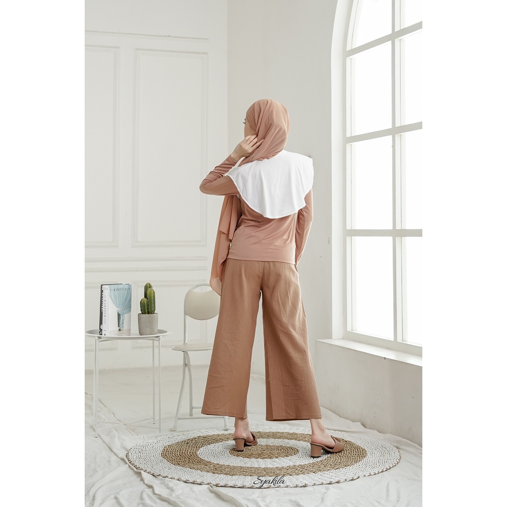 Syakila-Manset Leher// Inner Dada// Manset Leher Wanita Muslim// Spandek stretch Knit