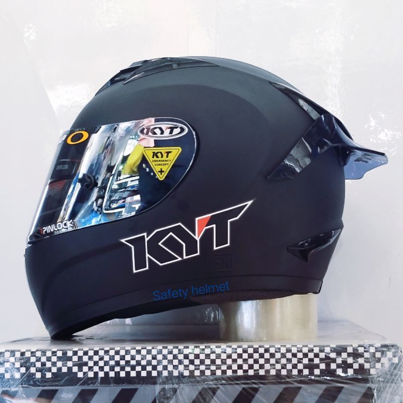 HELM KYT FULLFPACE KYT R10 BLAK DOFF/HITAM DOFF/BLAK DOFF PAKET GANTENG