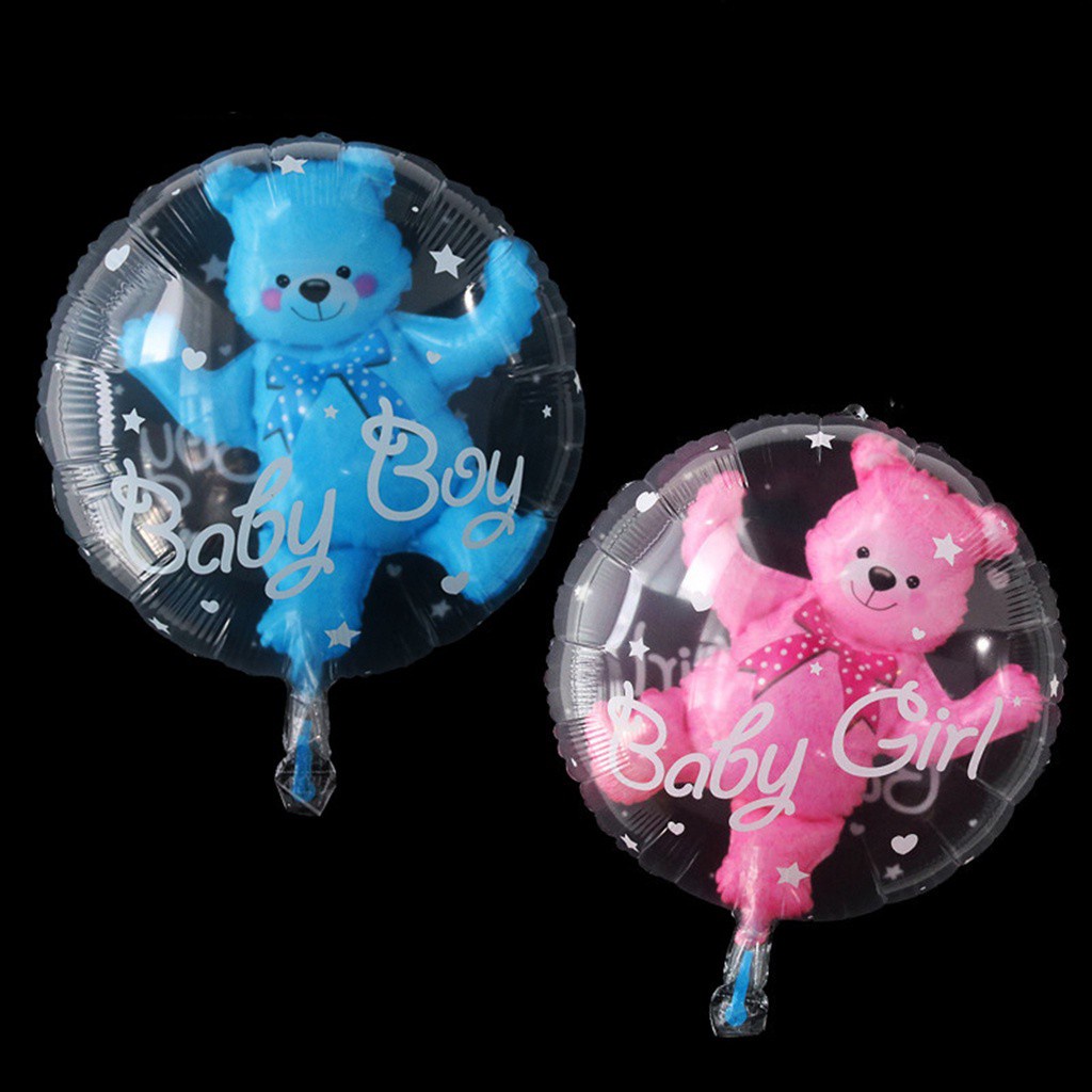 Rebuy Balon Transparan Motif Beruang Warna Biru / Pink Untuk Dekorasi Pesta Ulang Tahun / Baby Shower