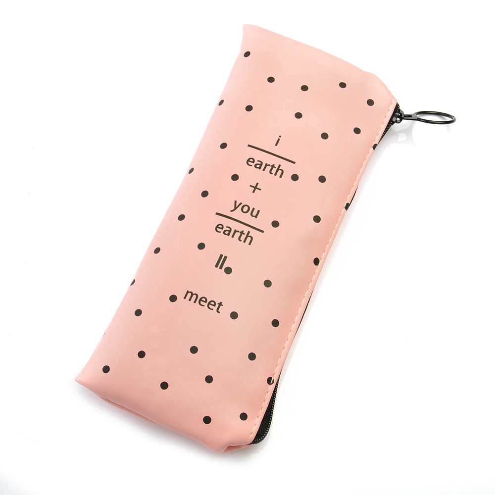 

ALAT TULIS CUTIE Korea Kawai cartoon spot PU pencil pen Organizer bag case stationary case zipper