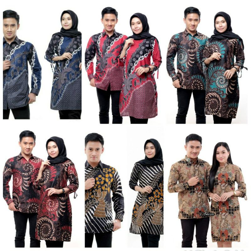 COUPLE BATIK TUNIK KEMEJA EMHABATIK BATIK TERLARIS