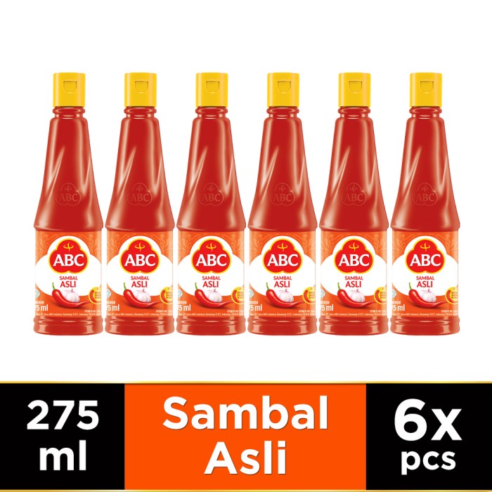 

Jual Abc Sambal Asli 275 Ml - Multipack 6 Pcs