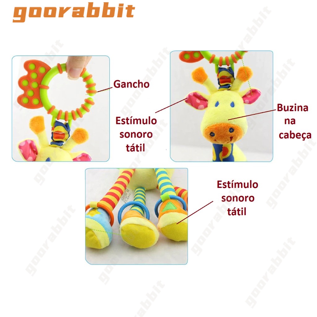 Mainan Kerincingan Genggam Dengan Bahan plush Halus Dan Warna Kuning Untuk Bayi