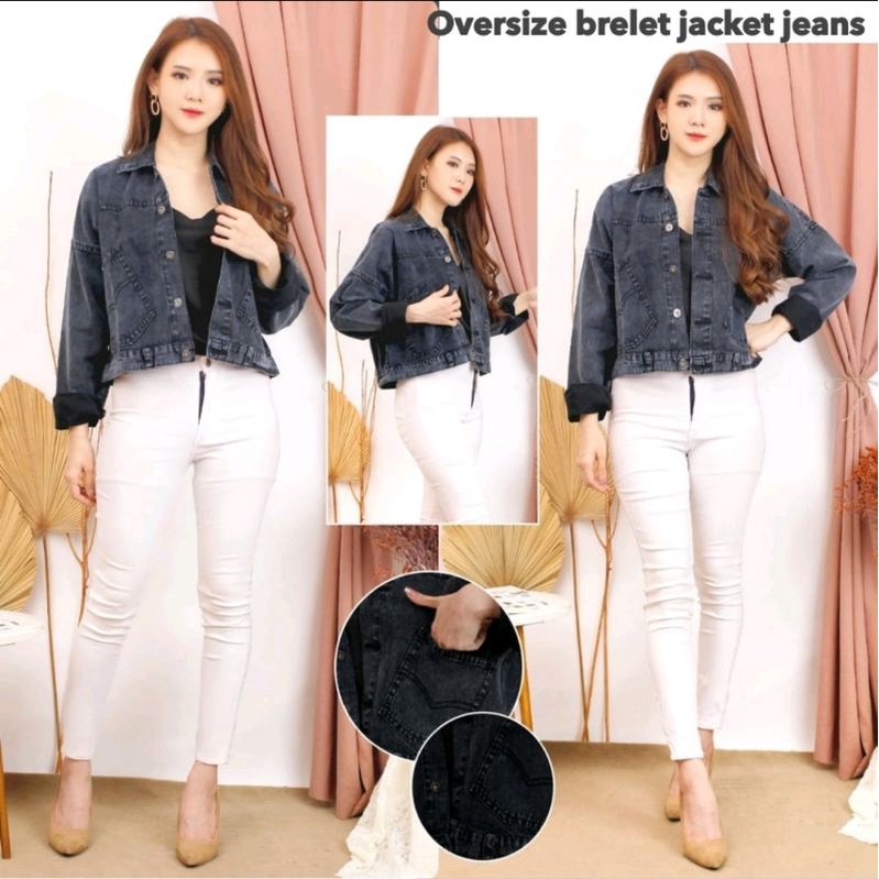 Jaket Jeans Wanita Oversize Brelet ORIGINAL by PM