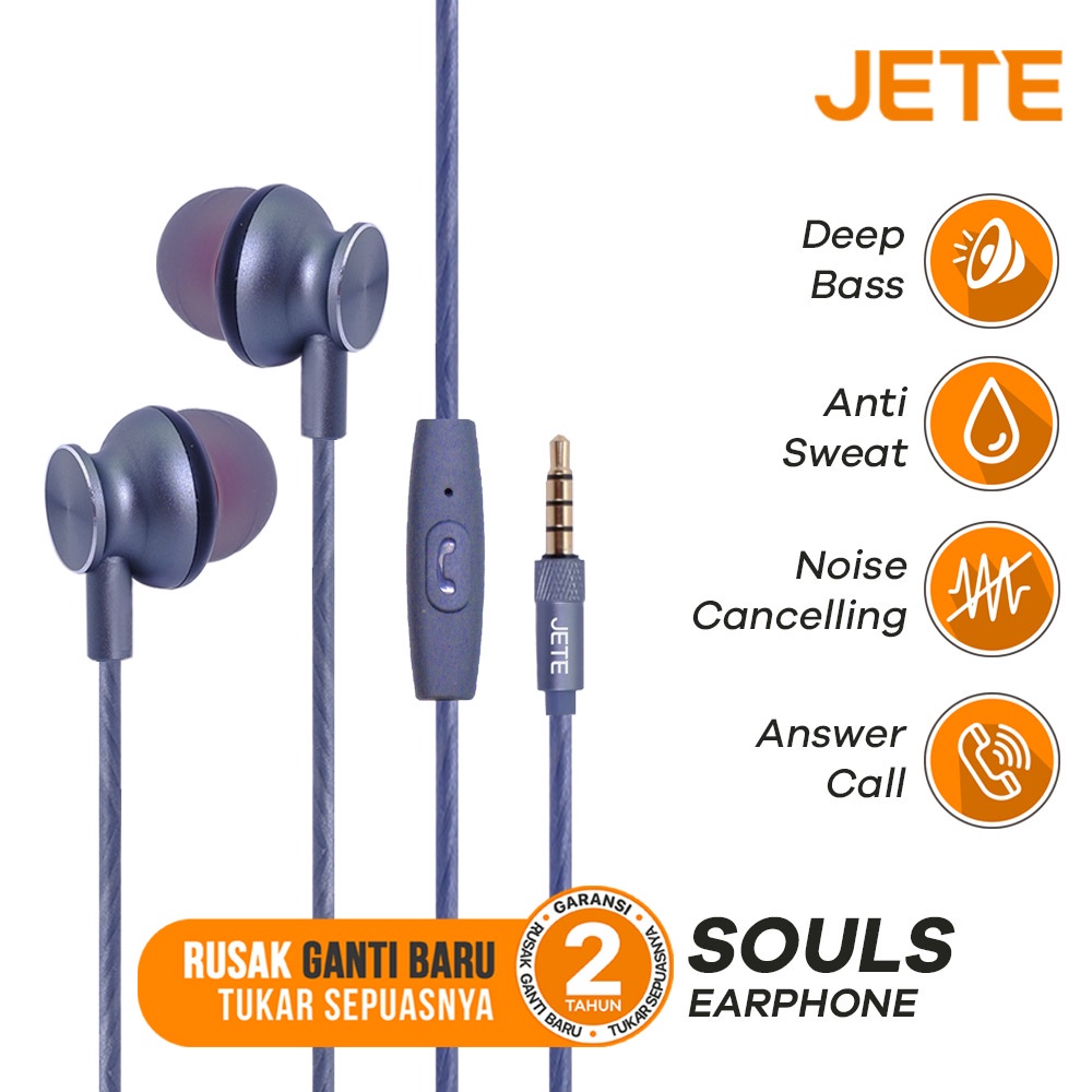 Headset Stereo I Earphone I Handsfree JETE Souls - Garansi Resmi 2 Tahun