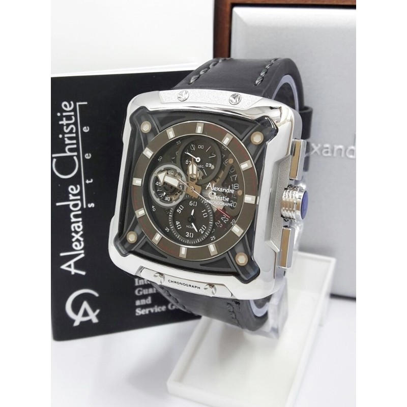 Jam Tangan Pria Alexandre Christie AC 3030 MC BLSVBL Stainless Steel