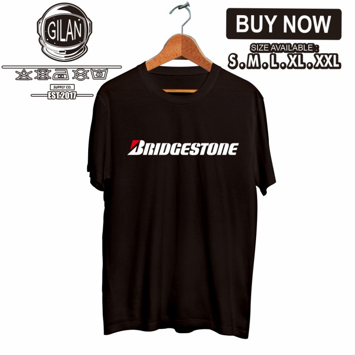 Kaos Baju Bridgestone logo Ban Mobil Motor Racing Otomotif - Gilan