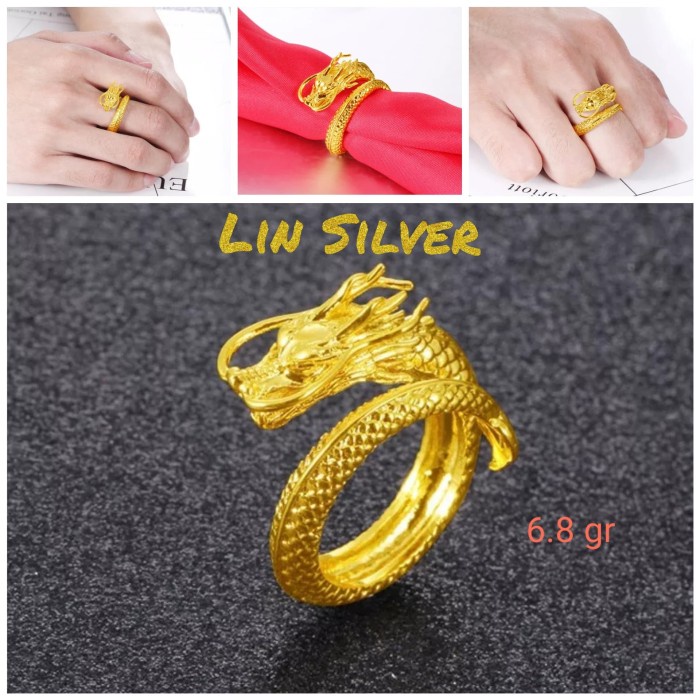 Cincin Naga Emas / Cincin Liong Emas 18K ( + Kotak Cincin ) #98