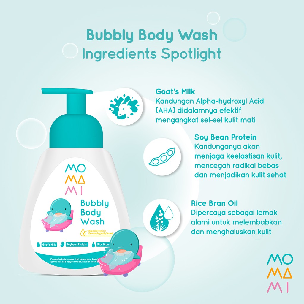 MOMAMI BUBBLY BODY WASH 250ML / MOMAMI / SABUN BAYI