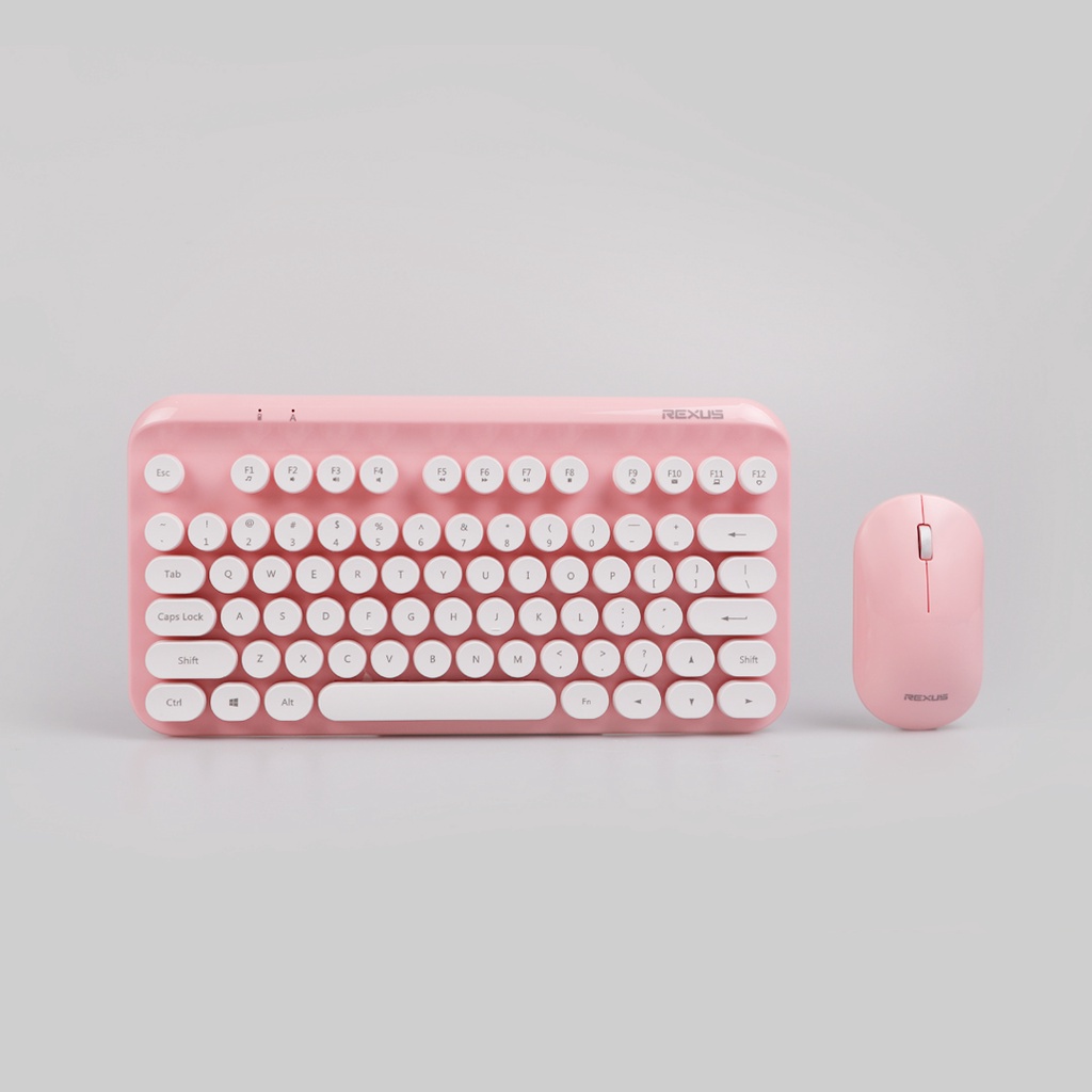 Keyboard &amp; Mouse REXUS KM9 Combo Wireless -Pink | ITECHBALI