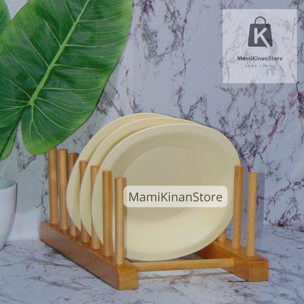 Rak Piring Kayu Rak Dapur Serbaguna Rak Kayu Multifungsi Rak Piring Kayu Rak Gelas Rak Piring