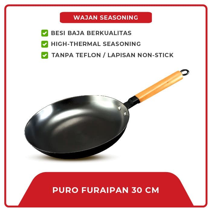 MASPION Wajan Puro Furaipan 30 Cm - Wajan Tahan Karat