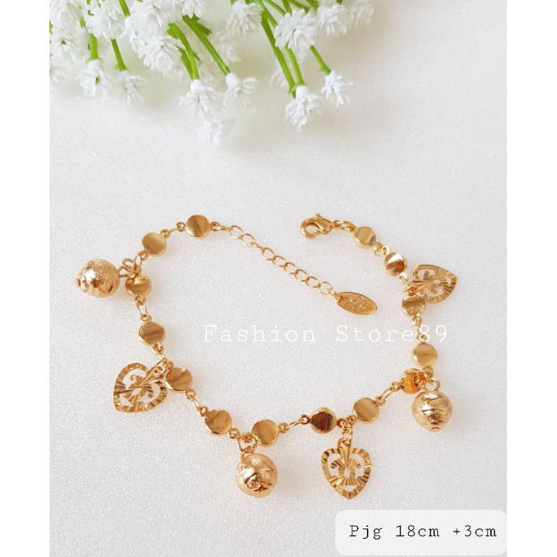 Ready Gelang jurai Fashion impor Xuping perhiasan replica emas xuping gelang jurai fashion 1TR6