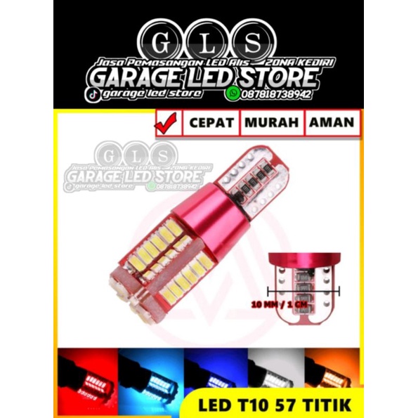 PROMO!! LAMPU T10 LED 57 TITIK CANBUS SENJA MUNDUR MOBIL MOTOR ULTRA BRIGHT DC 12 VOLT