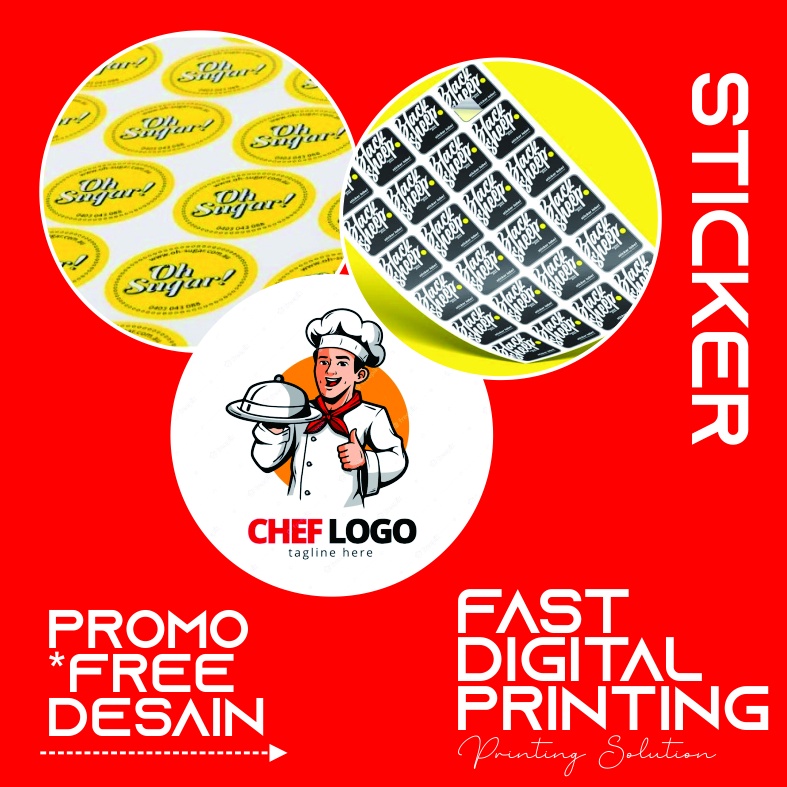 

Cetak Stiker Label Makanan / Label Kemasan / Cetak Stiker Label