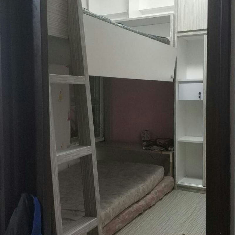 Lemari Ranjang Set Apartement / Ranjang / Divan / Kasur Set / Lemari Set