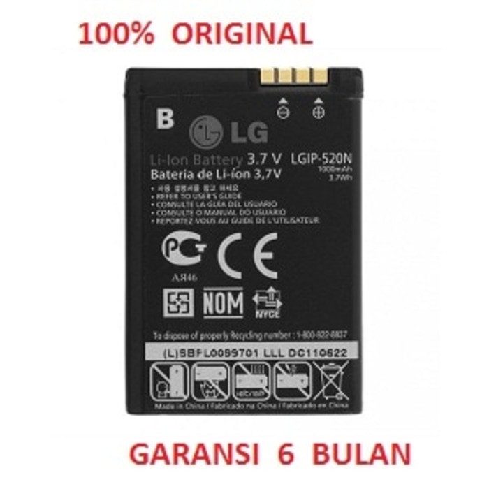 100% ORIGINAL Battery LG LGIP-520N / BL40 Chocolate, GD900 Crystal