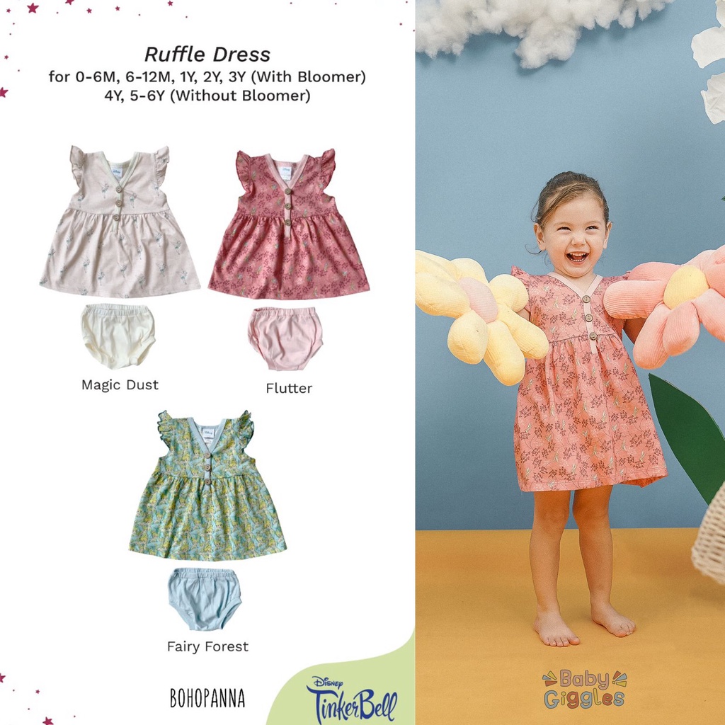 Bohopanna - Ruffle Dress Disney / Baju Bayi dan Anak Perempuan