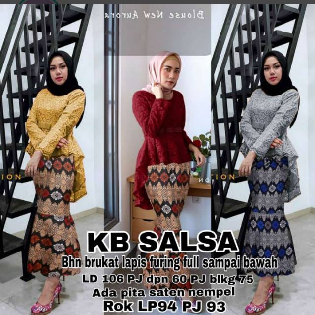 READY 5 WARNA Kebaya Aurora Salsa / Kebaya wanita duyung terbaru / Kebaya aurora / kebaya adora