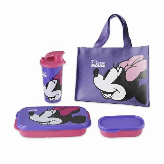 tupperware mickey mouse lunch set kotak bekal anak Minnie mouse lunch