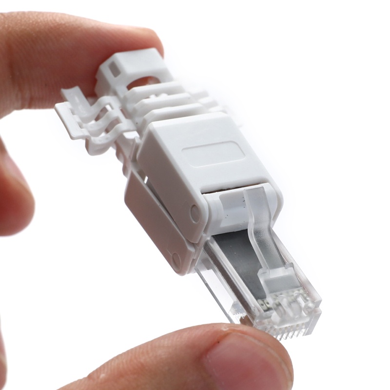 {LUCKID}No Crimp Ethernet Cable Tool-less Crystal Head Plug CAT6 RJ45 Connector