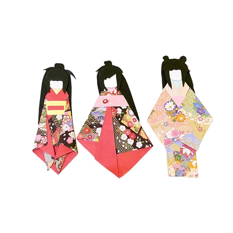 

Origami geisha / pembatas buku / pajangan kertas (4pcs)