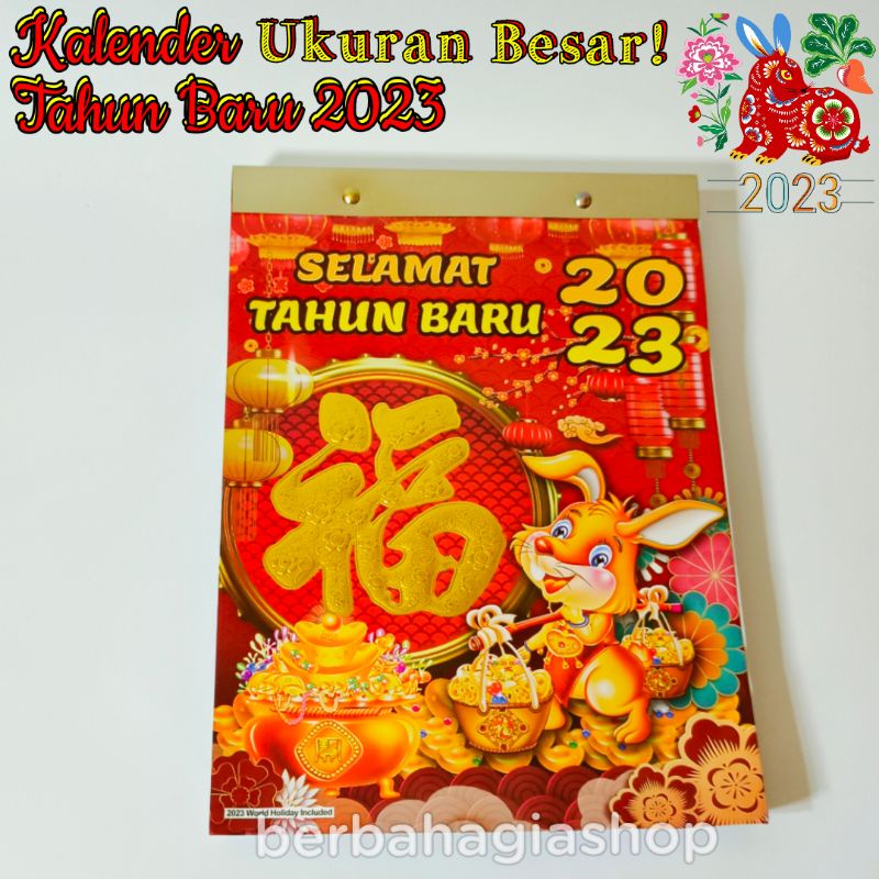 Kalender Chinese Cina Harian Sobek Tahun Baru 2024 Shio Naga Kayu Ukuran Jumbo Besar Lokal Indonesia Terbaru / Calendar Tanggalan Robek China Mandarin Jawa Arab New Year Big Size