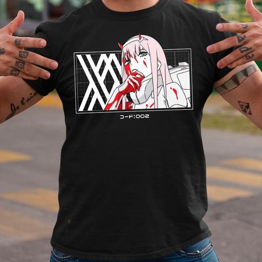 Tshirt Bloody Darling Zero two Anime