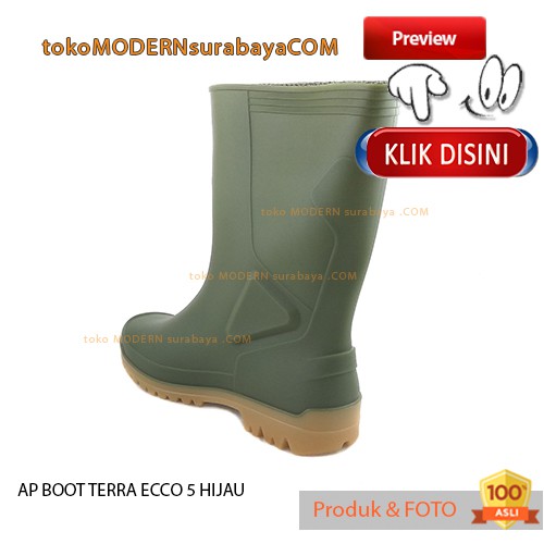 AP BOOT TERRA ECCO 5 HIJAU sepatu boot tinggi karet tahan air