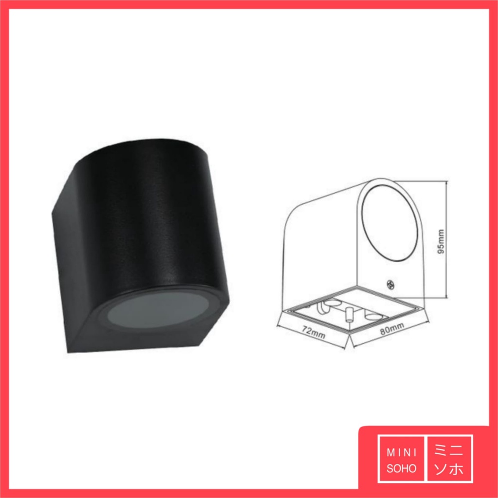 Kap Lampu Dinding Round MR16 Hias Dekorasi Outdoor Teras Pilar Taman - Round MR16 Wall Light HL4499