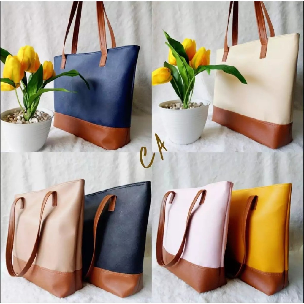 Tas Wanita Totebag Nevada Warna Combi Tan Terbaru