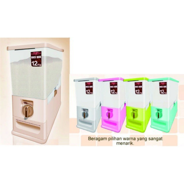 Maspion Rice Box MRD 12 Rice Box 12kg Tempat Penyimpanan Beras MRD12 12 kg Bahan Plastik Food Grade