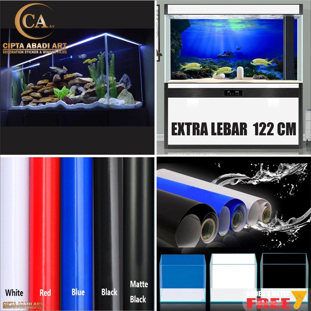 Jual Stiker Aquarium Skotlet Background Akuarium Sticker Aquarium Warna