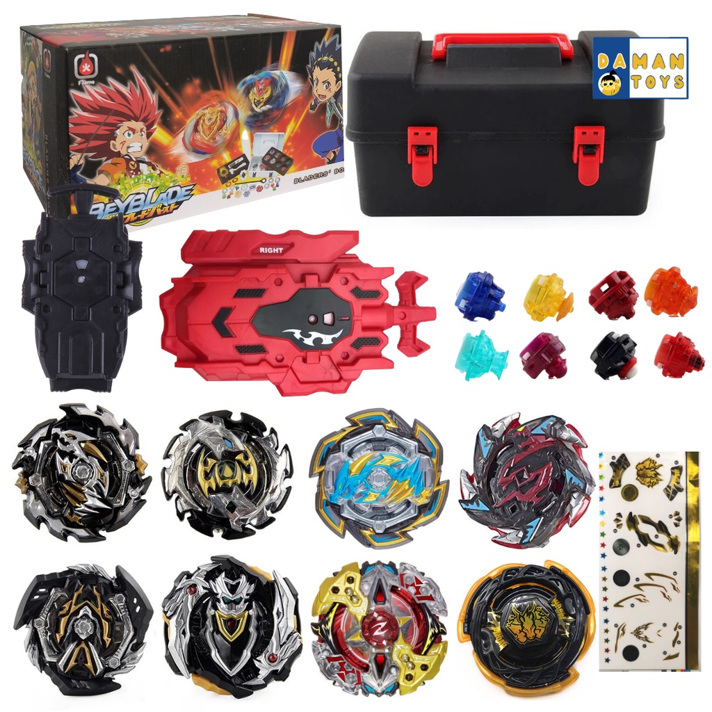 Gasing Beyblade Portable Box 8 In 1 Gasing Set