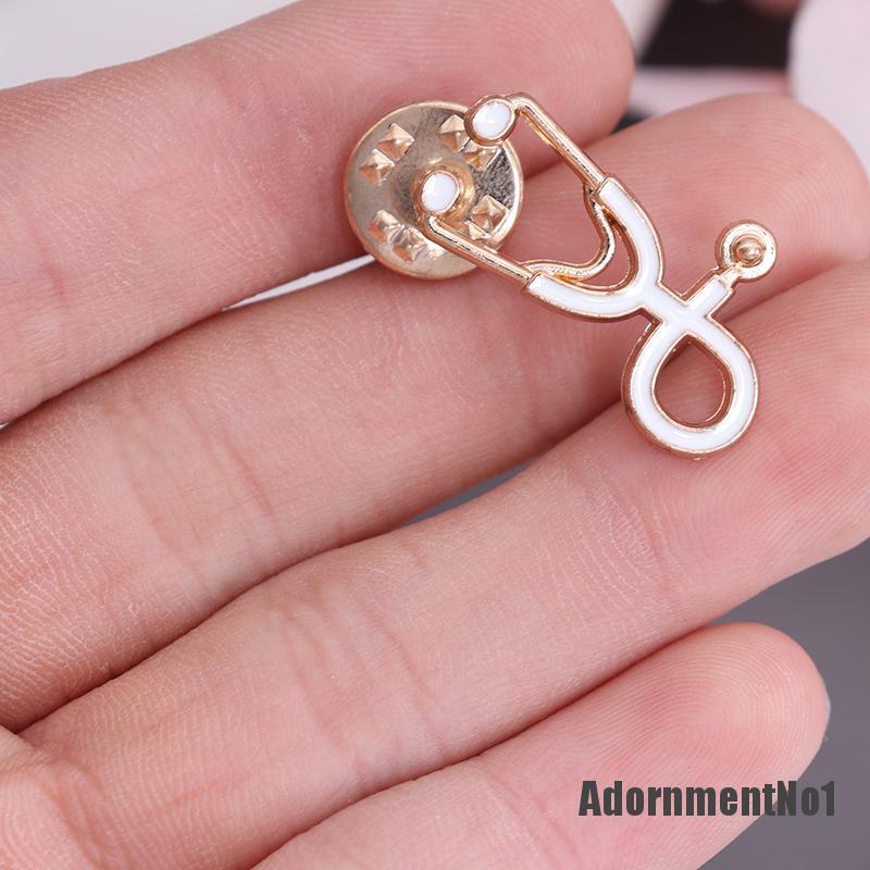 (Adornmentno1) 1pc Bros Pin Bentuk Stetoskop Untuk Dokter / Perawat