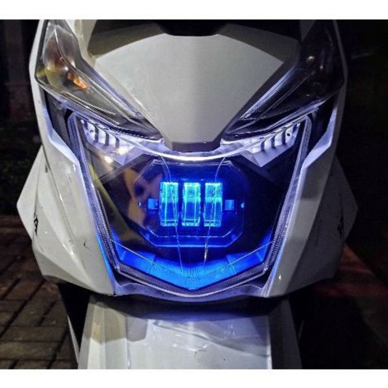 PAKET REFLEKTOR LAMPU DEPAN HEADLAMP DAYMAKER BEAT FI ESP 2016 BEAT STREET