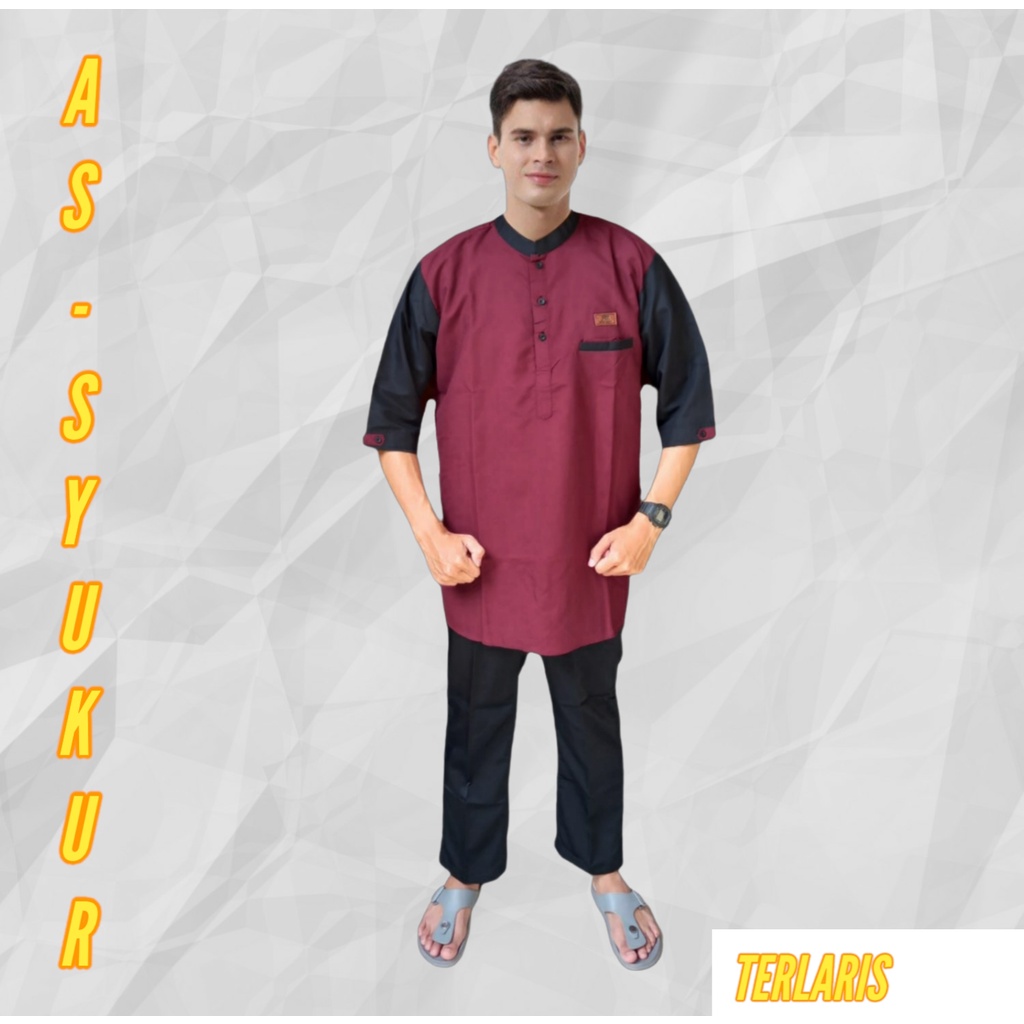 AS-SYUKUR/GAMIS PAKISTAN PREMIUM/KOKO KURTA BONUS PECI/KURTA PAKISTAN