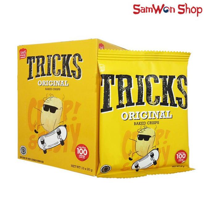 

Promo Awal tahun TRICKS CRISPS 10 x 18 GRAM POTATO BAKED / BISKUIT KENTANG PANGGANG - ORIGINAL Big