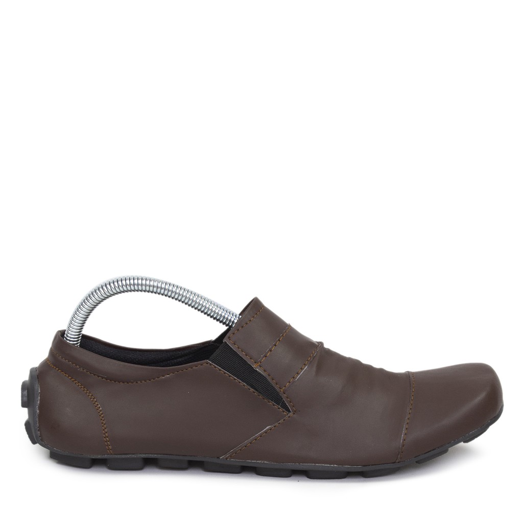 MS SHOP - READY BOS - Sepatu Slop Pria Kickers Wrinkle Coklat Slipon Kasual Formal Kerja Cowok