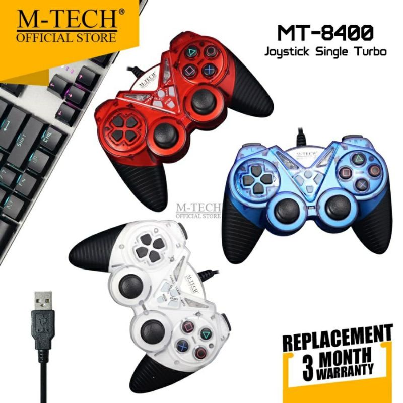 USB GAMEPAD SINGLE TURBO M-TECH MT-8400 GAMEPAD SINGLE TURBO JOYSTICK CONTROLLER FOR PC LAPTOP