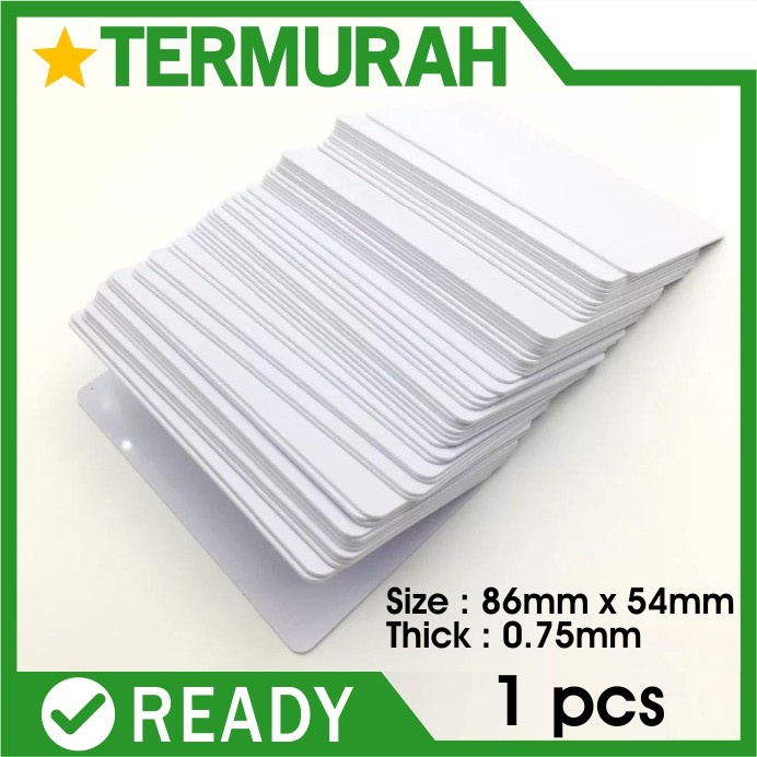 6 pcs Kartu Pvc Polos Blank iD card bs inkjet Tanpa Chip Thermal Overlay ISO