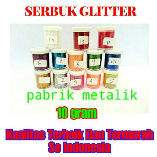 Glitter Bubuk Halus/ Glitter Serbuk Halus/ Glitter Bubuk Pelangi/ Glitter Bubuk Serbuk Glitter 10 gr