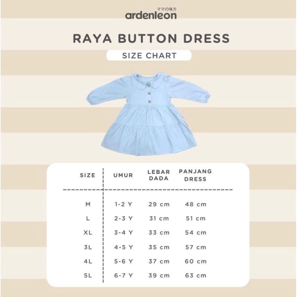 ArdenLeon GIRLS RAYA DRESS / Arden Leon DRESS RAYA COLLECTION Arden / Dress Anak Perempuan