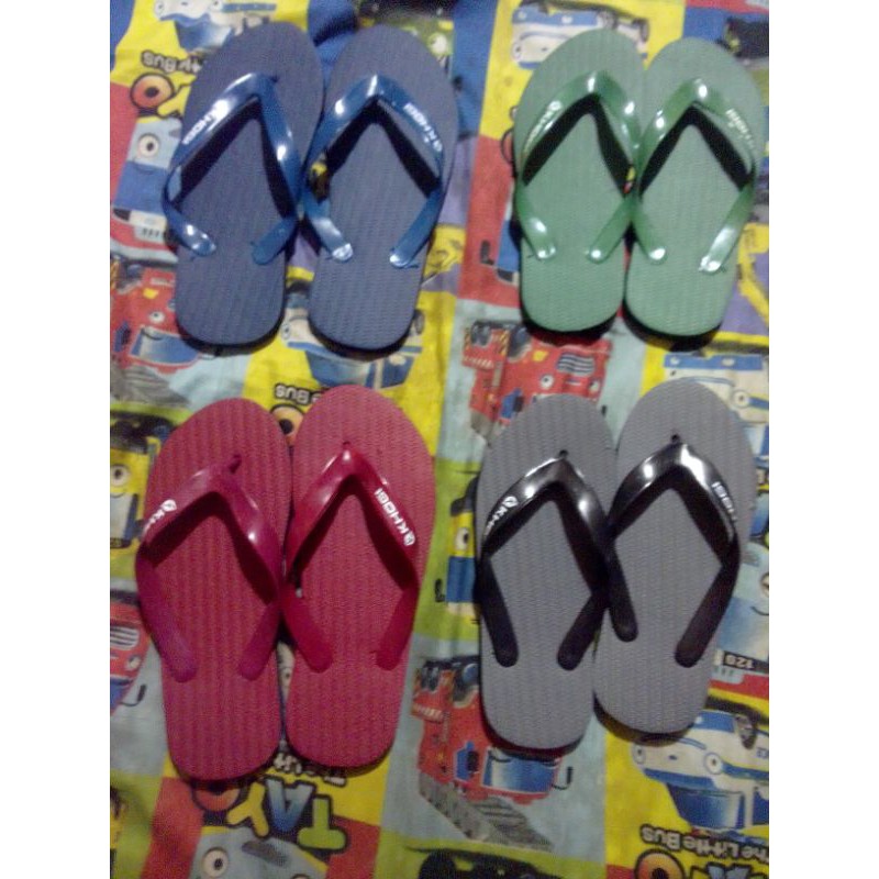 Sandal Jepit Karet Warna Merek Khogi