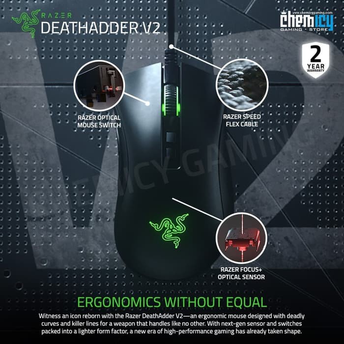 Razer Deathadder V2 Wired Ergonomic Gaming Mouse