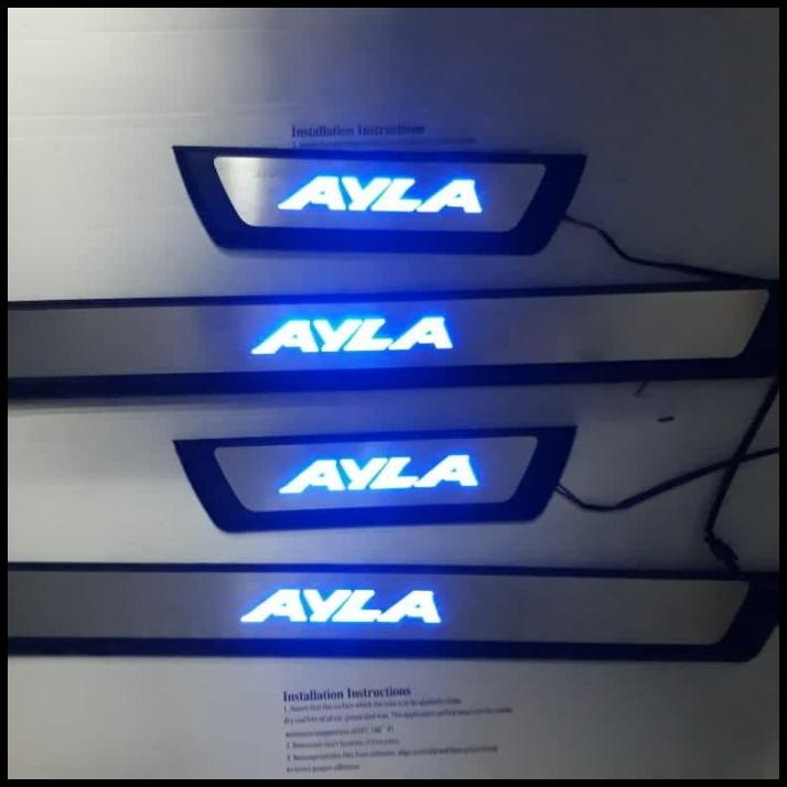 Shill Sill Plate Sillplate Door Samping Mobil Ayla 2014 Sd 2018 Led