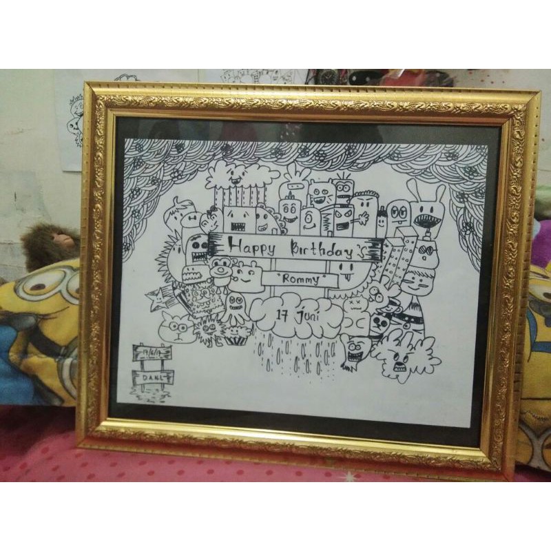 DOODLE ART KADO WISUDA/ ULANGTAHUN
