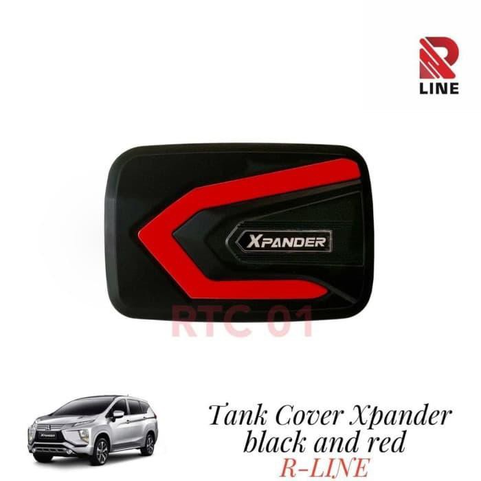 Tank Cover Xpander Tutup Tangki Bensin Mobil Hitam List Merah